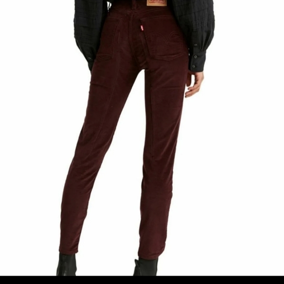 Levi's High-rise wedgie skinny malbec moleskin size 10 new with tags - Picture 4 of 5